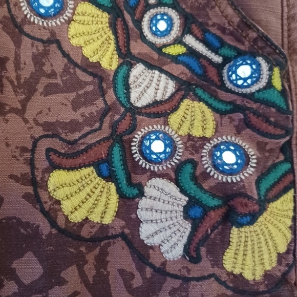 Free People boho Embroidered shorts,  sz 12 - Picture 9 of 9